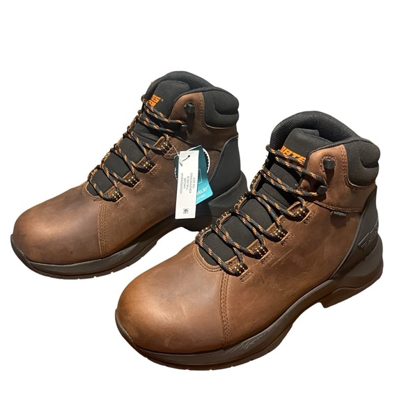 Wolverine Other - Bates Work By Wolverine Mill Waterproof Steel Toe Brown Leather Boots Men's 10.5